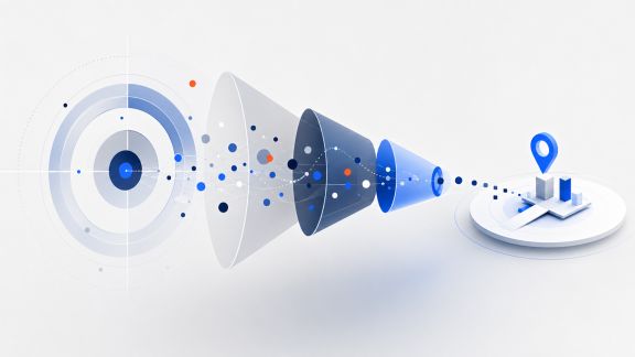 Du ciblage à la visite : structurer un funnel géomarketing